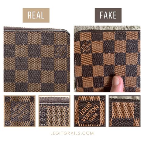 fake vs real lv wallet|louis vuitton wallet white checkered.